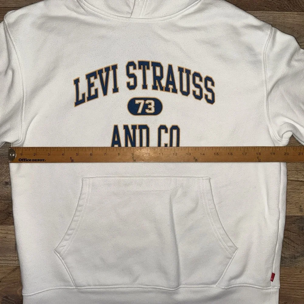 Levi Strauss & Co Relaxed Fit White Hoodie Size Small